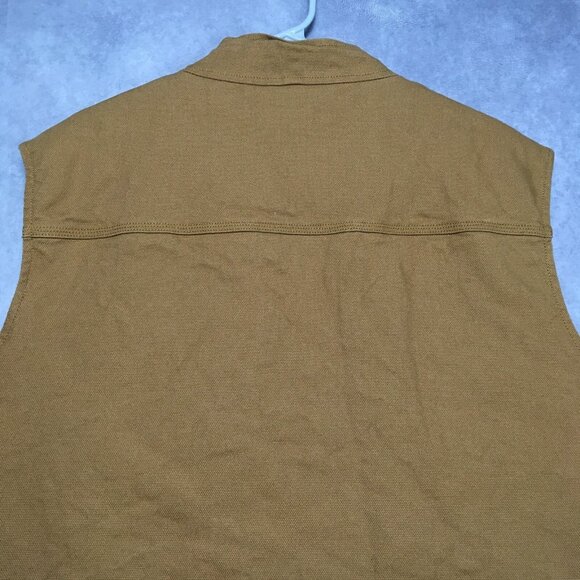Brahma Mens Canvas Vest size 2XL Brown Quilted Interior Zip Up Front Pockets - Picture 16 of 16